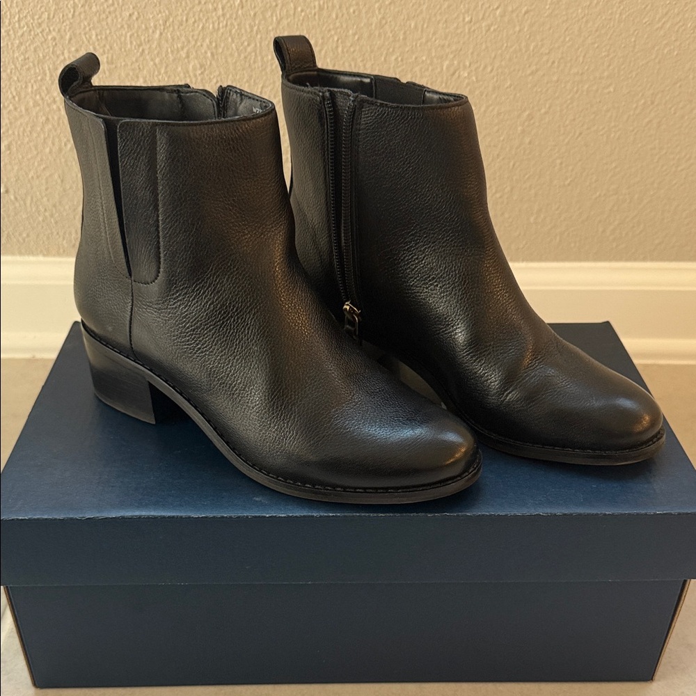Cole Haan Black Leather Ankle Booties